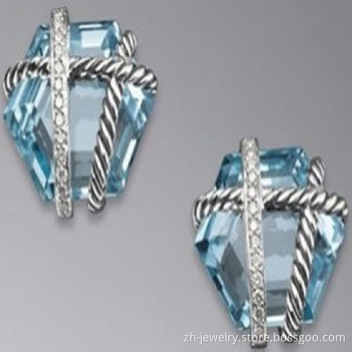 Austrian Crystal Stud Earrings, Available in Yellow and Pink Color